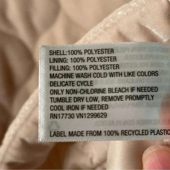 Knox Rose Jacket Women Cream Velour Quilted Chore Coat Plus Size Button Down - Picture 4 of 7